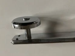 patère de salle de bain de palace chromée art déco 57cm