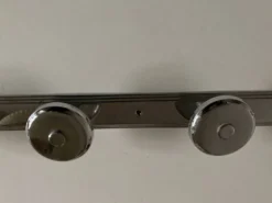 patère de salle de bain de palace chromée art déco 57cm