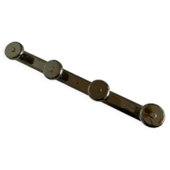 patère de salle de bain de palace chromée art déco 57cm