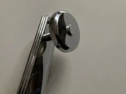 patère de salle de bain de palace chromée art déco 57cm
