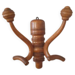 Patère double en bois courbé