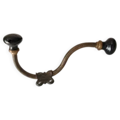 Patère double porte manteau mural ancien XIXeme style Art nouveau