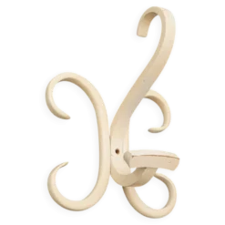 Patère en bois courbé blanc, années 1960