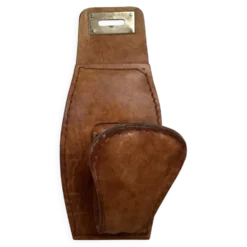 Patère en cuir style Jacques Adnet