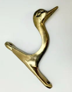 Patère murale canard en laiton massif – Windcurrent Collection