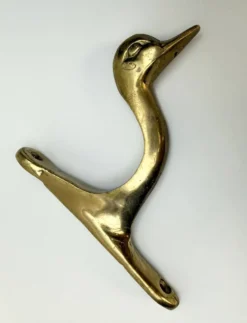Patère murale canard en laiton massif – Windcurrent Collection