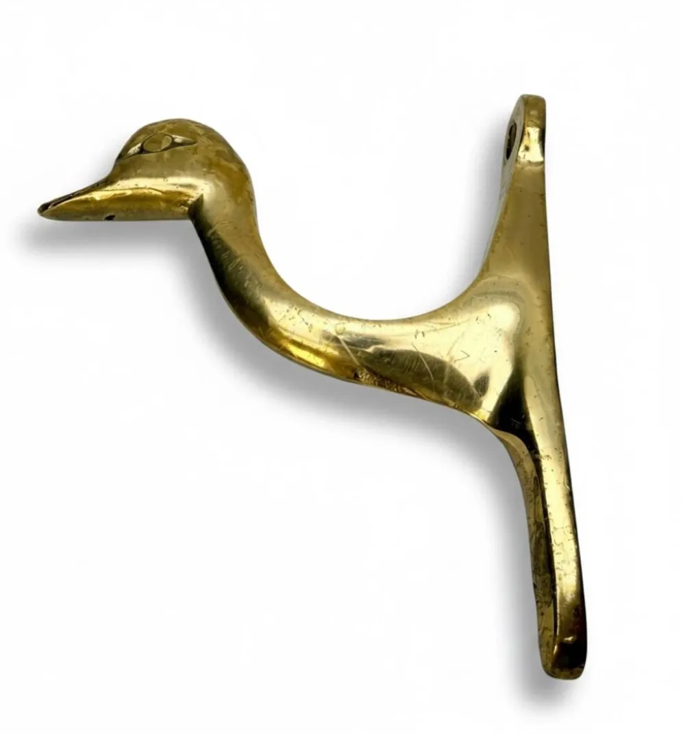 Patère murale canard en laiton massif – Windcurrent Collection