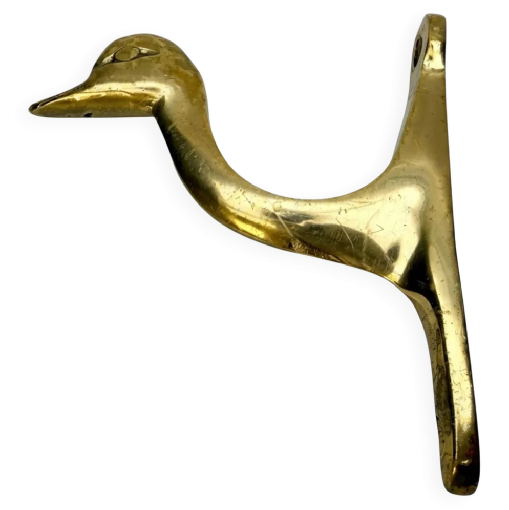 Patère murale canard en laiton massif – Windcurrent Collection