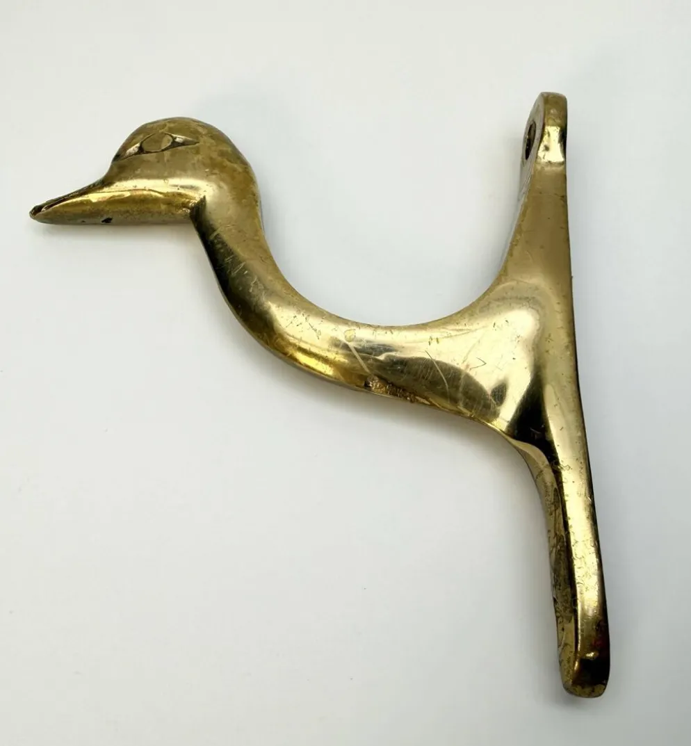 Patère murale canard en laiton massif – Windcurrent Collection