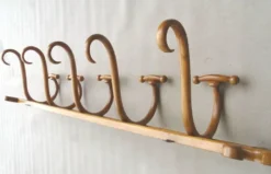 Patère murale de thonet à 5 esses, 1900 ca