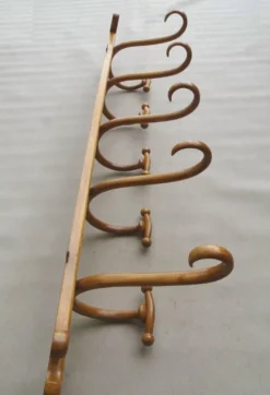 Patère murale de thonet à 5 esses, 1900 ca