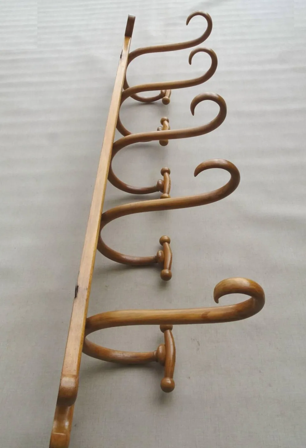Patère murale de thonet à 5 esses, 1900 ca