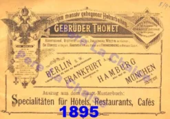Patère murale de thonet à 5 esses, 1900 ca