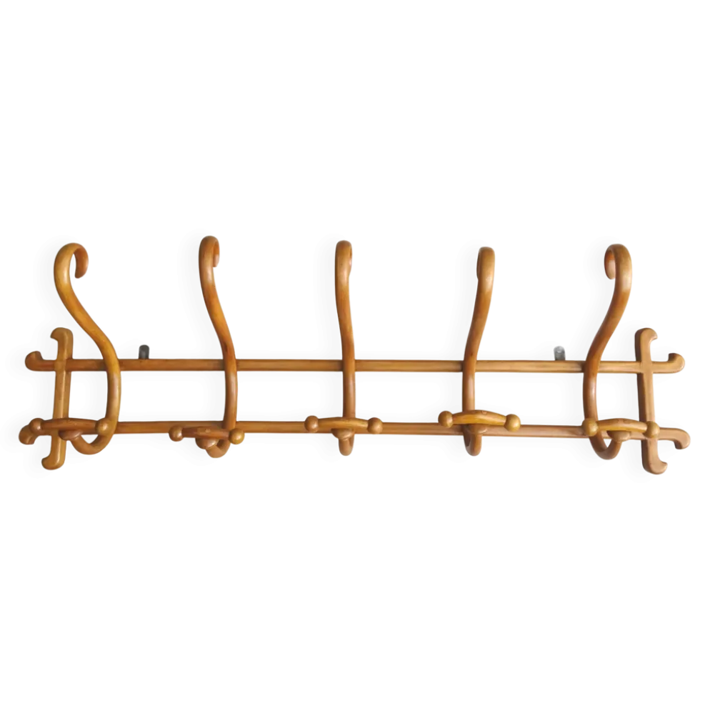 Patère murale de thonet à 5 esses, 1900 ca