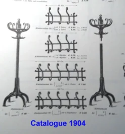 Patère murale de thonet à 5 esses, 1900 ca