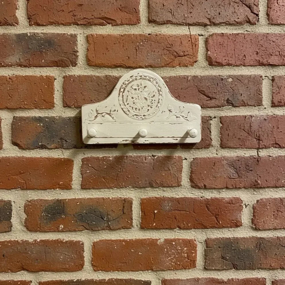 Patère murale vintage bohème – bois patiné, pièce unique