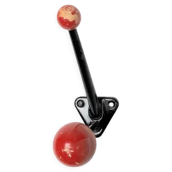 Patère murale vintage boules rouges, style Feraud – 1950