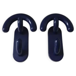 Patère porte manteau Arco bleu vintage design Italy Luigi Caramella
