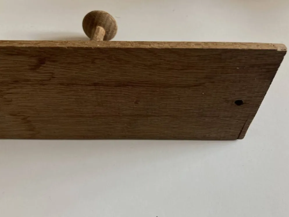 Patère porte manteau mural en chêne moderniste L53,5cm