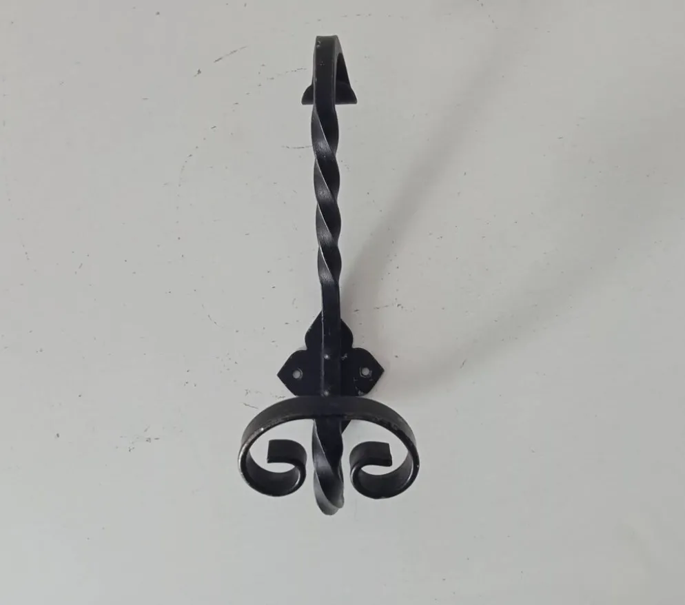 Patère portemanteau vintage en fer forgé