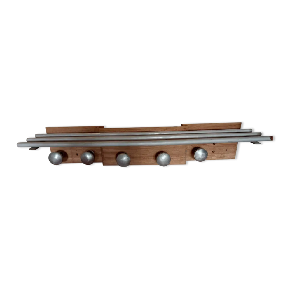 patère, porte-manteaux en bois aérogommé et métal