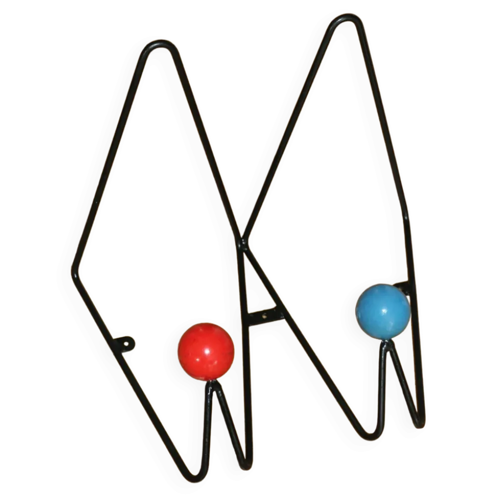 Patère roger feraud 2 boules 1950