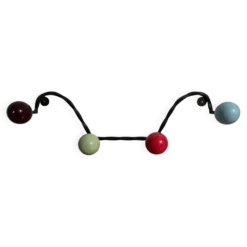 Patères 4 boules années 60