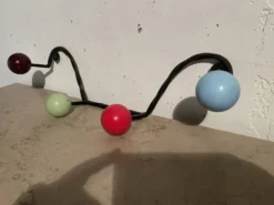 Patères 4 boules années 60