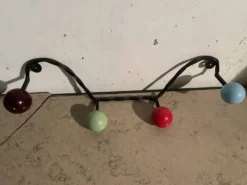 Patères 4 boules années 60