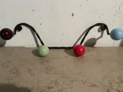 Patères 4 boules années 60