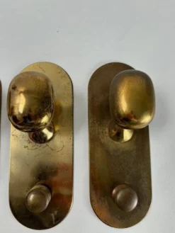 6 patères en laiton attribué à L. Caccia Dominioni pour Azucena, 1962