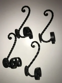 Patères fer forgé noire