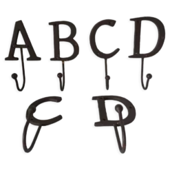 Patères Lettres en fer forgé
