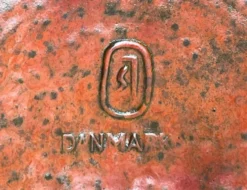 Patères poterie de studio orange de Signe Boesen Northroup, Danemark années 1960