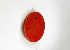 Patères poterie de studio orange de Signe Boesen Northroup, Danemark années 1960