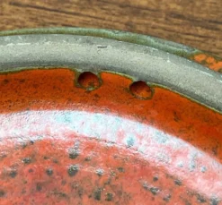 Patères poterie de studio orange de Signe Boesen Northroup, Danemark années 1960