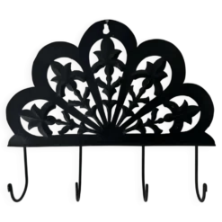 Patère éventail en fer forgé