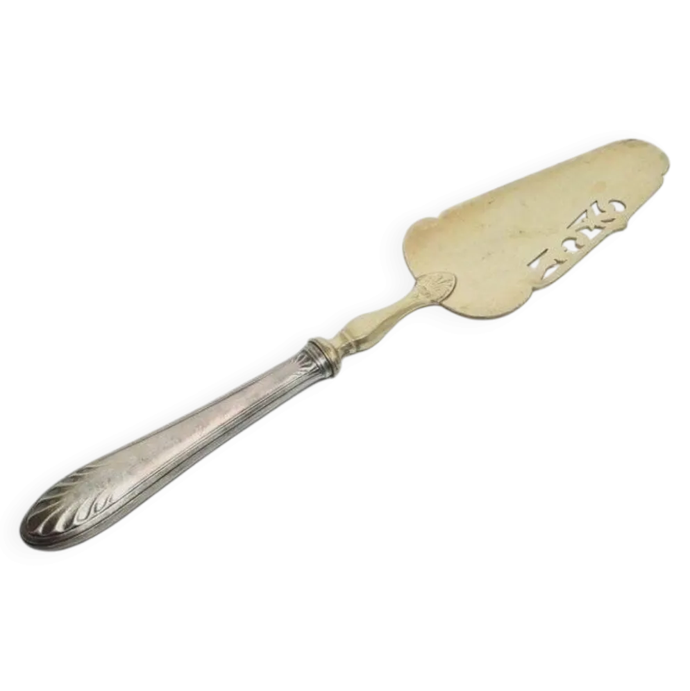 Pelle à gâteau en argent plaqué éclectique, années 1900