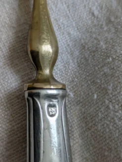 Pelle à gâteau vermeil et métal argenté Art Deco