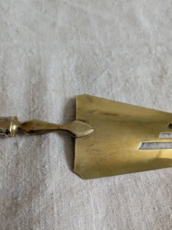 Pelle à gâteau vermeil et métal argenté Art Deco