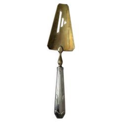 Pelle à gâteau vermeil et métal argenté Art Deco