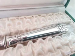 Pelle à tarte 1940 Art Déco en métal argenté dans son coffret
