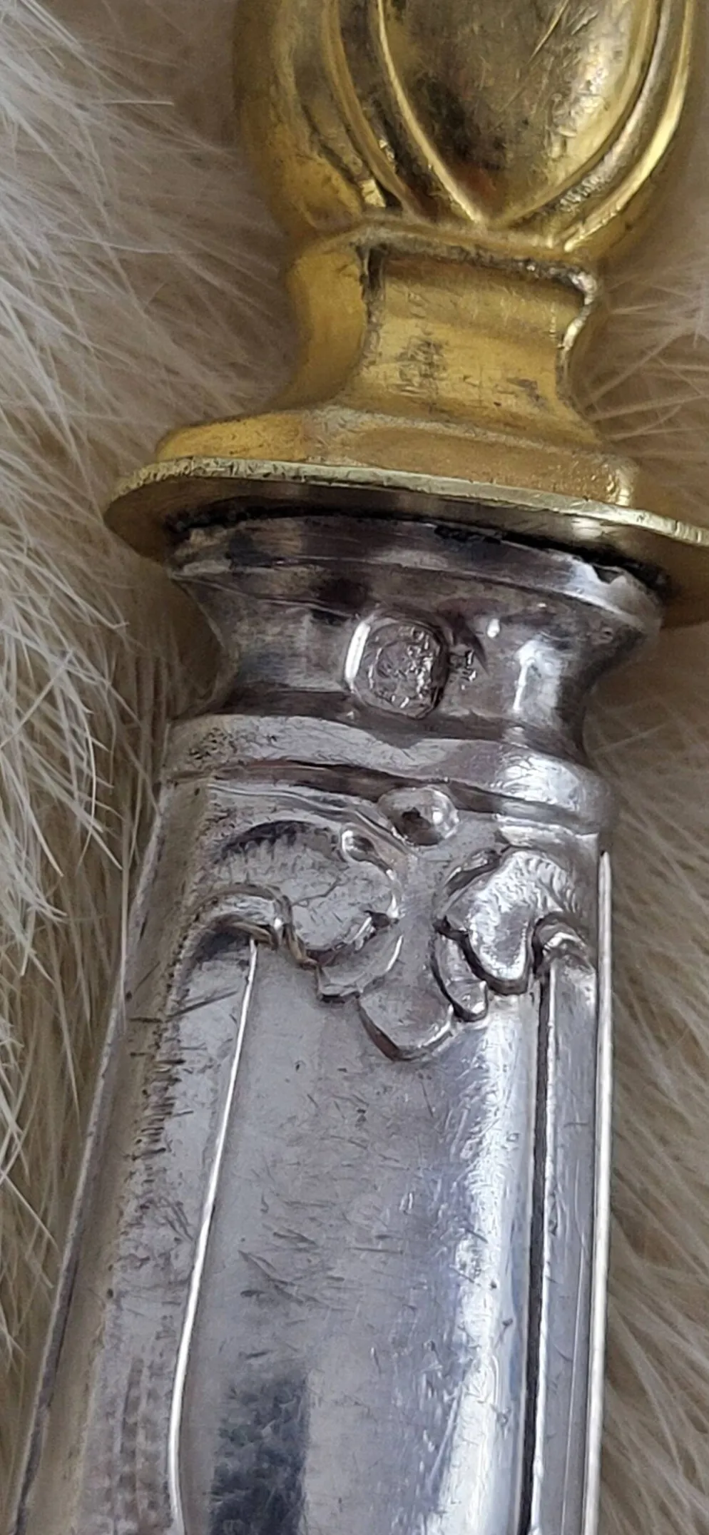 Pelle à tarte en argent poinçon minerve / vermeil