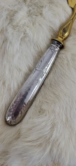 Pelle à tarte en argent poinçon minerve / vermeil