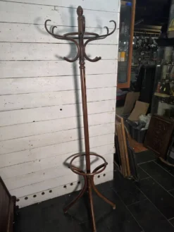 Perroquet ancien en bois courbé + porte parapluie