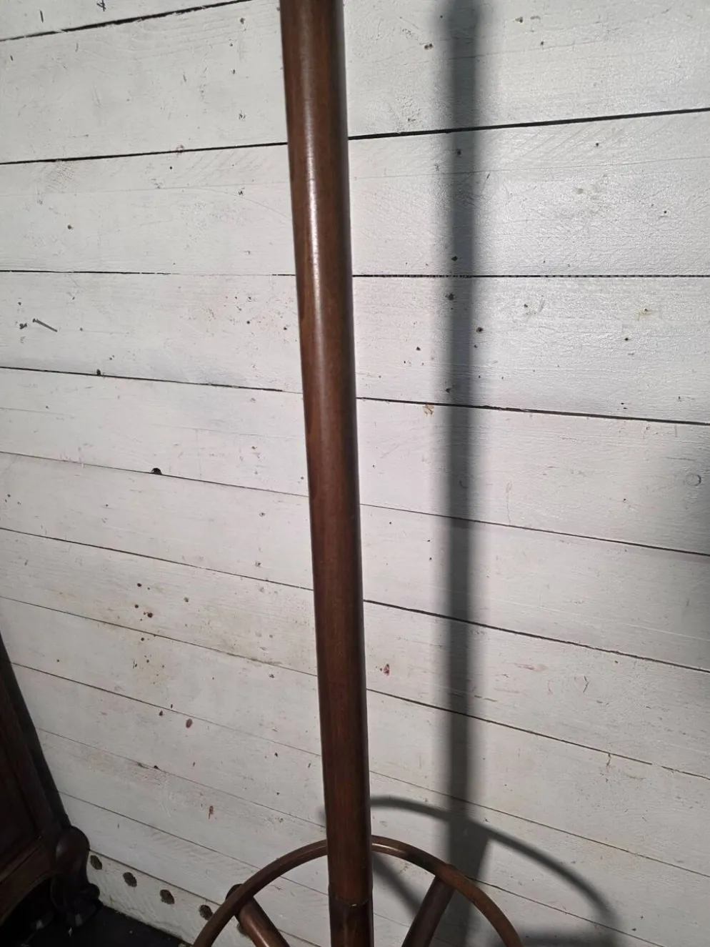 Perroquet ancien en bois courbé + porte parapluie