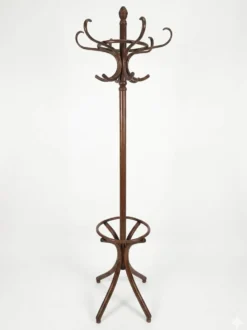 Perroquet ancien en bois courbé + porte parapluie