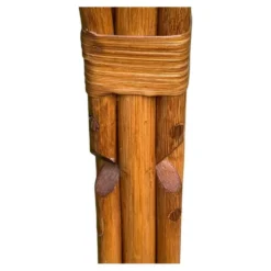 Perroquet portemanteau en rotin vintage 1970