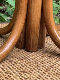 Perroquet portemanteau en rotin vintage 1970