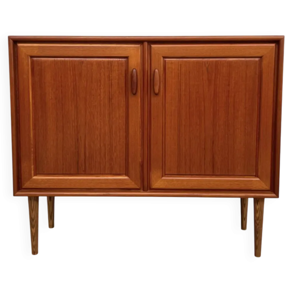 Petit buffet teck 2 portes scandinave vintage
